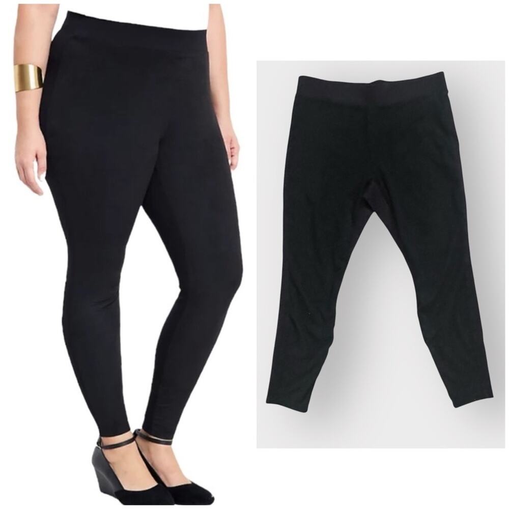 Torrid black suede front leggings / pull up pants